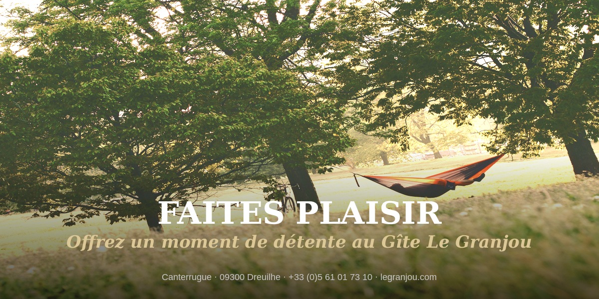 "Hamac dans la nature - Offrez un moment de détente au Gîte Le Granjou en Ariège"